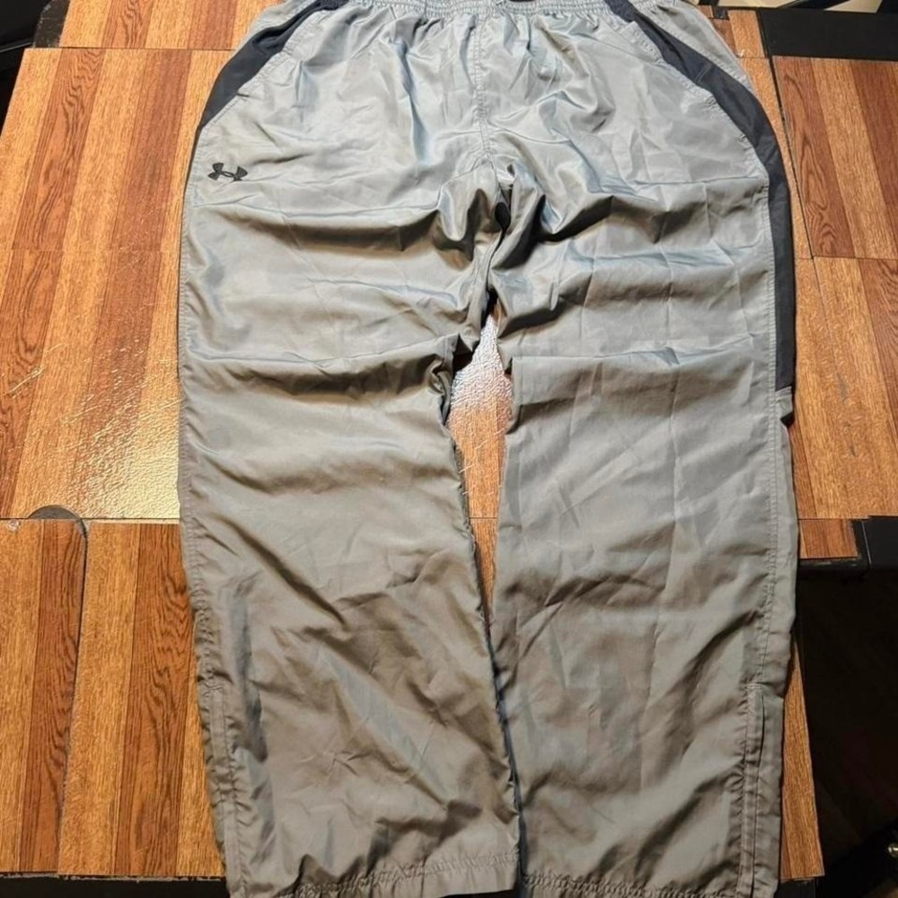 Under Armour Grey Striped Retro Tech Sportswear Baggy Track Pants XXL